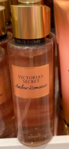 Victoria&#39;s Secret Amber Romance Fragrance Body Mist Spray Splash 8.4 oz NEW - £10.32 GBP