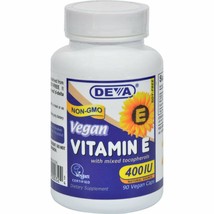 Deva Vegan Vitamins Vit E,400IU,MIXED Tocop., 90 Vcap - £19.57 GBP