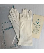 Vintage Van Raalte Nylon Gloves Cream Women&#39;s 7.5 Medium New Old Stock USA - $12.82