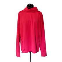 J.Jill Fit Asymmetric Zip Pullover Red Women Thumb Holes Size XL Side Split - £22.97 GBP