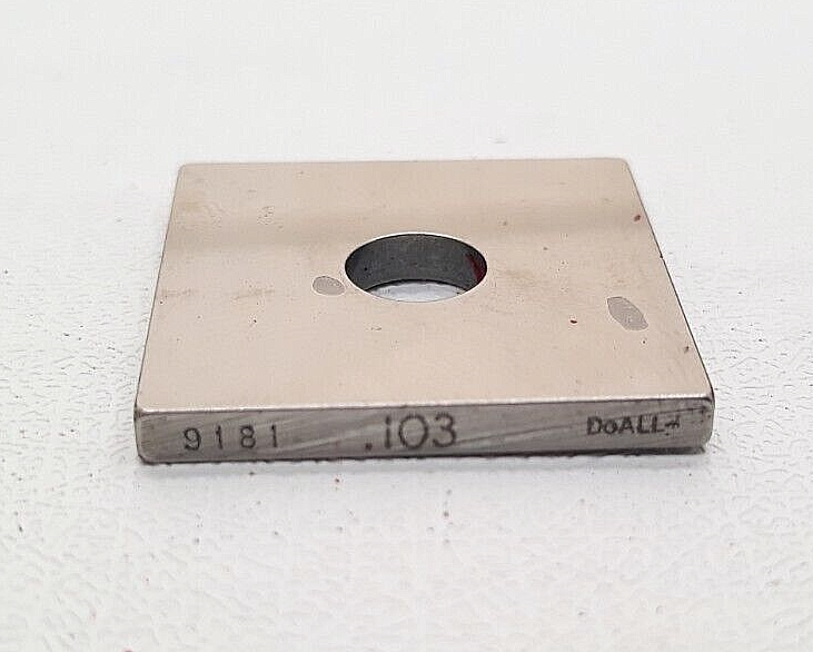 DoAll Gage Block .103&quot; Square Steel ASME #9181 - $12.99