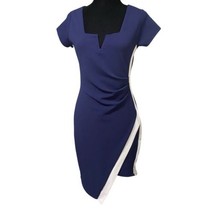 Crave Fame Navy Blue Faux Wrap Cocktail Party Dress Size Large - £19.33 GBP