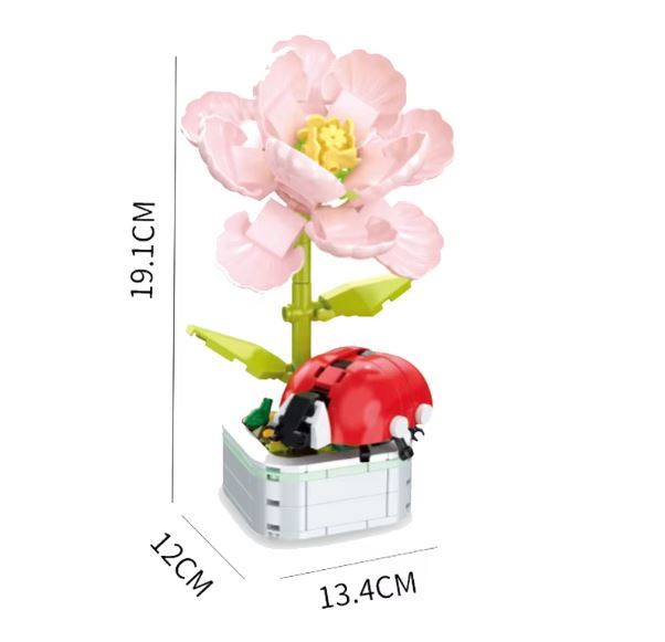 Flower Bouquet bonsai Planting Ladybug Building Blocks Brick Model ...