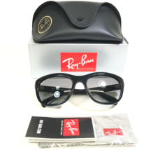 Ray-Ban Sonnenbrille Rb4216 601/11 Poliert Schwarz Wrap Rahmen Mit Grau Gläser - £58.59 GBP