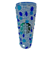 Starbucks  Crystal Candy Bejeweled Siren Blue Acrylic Venti Cold Cup  2019 - £36.76 GBP