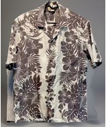 Royal Creations Size L Short Sleeve Hawaiian Button Down Shirt Floral Gr... - $19.59