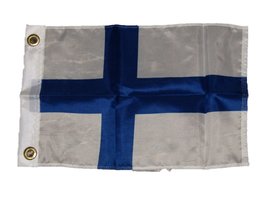 AES 12x18 12&quot;x18&quot; Country of Finland Boat Motorcycle Flag Brass Grommets - £3.10 GBP