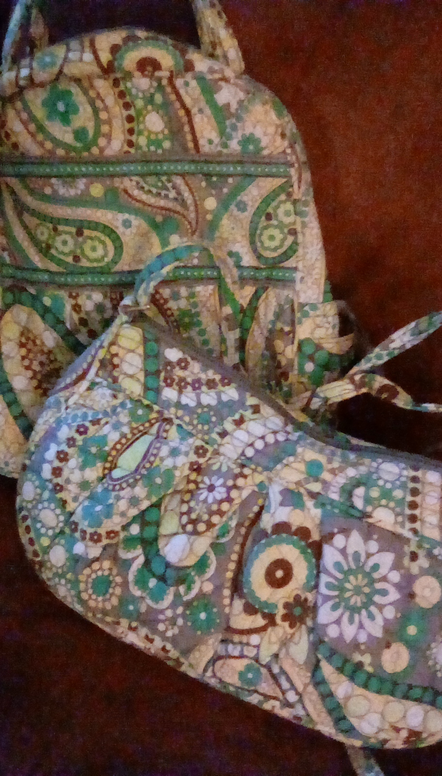 Vera Bradley Lemon Parfait Frannie Crossbody &amp; Lunch Bunch bag Used/Like... - $38.00