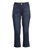Time and Tru Women&#39;s Straight Crop Jeans Dark Wash Size 18 raw hem distr... - £11.17 GBP