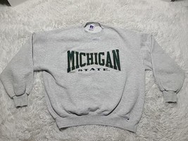 Michigan State Russell Athletic Sweatshirt XL Pullover Embroidered Spell... - £17.40 GBP