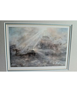 Nautical Steamboat Seascape signed and matted colored art print 11&quot;x14&quot; - £28.81 GBP