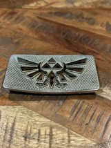 The Legend Of Zelda Silver Belt Buckle Tri-Force Crest 2011 Nintendo Rare - £19.54 GBP