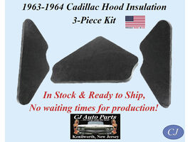 NEW 1963-1964 CADILLAC HOOD INSULATION PAD 3 PIECE SET 1&quot; THICK - $2,088.57 MXN