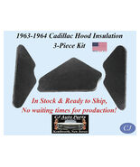 NEW 1963-1964 CADILLAC HOOD INSULATION PAD 3 PIECE SET 1&quot; THICK - $158.66 CAD