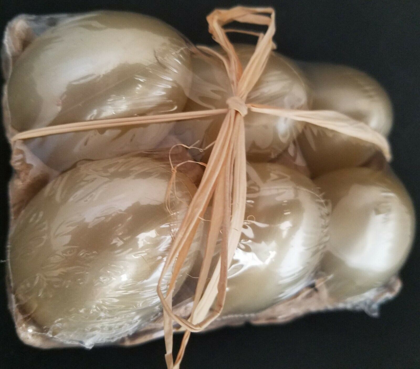 Gold Easter Eggs 6 Pack Cartons Clear Cello Wrapped - $2.96