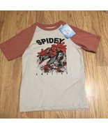 marvel boys baseball tee size 10 spiderman &quot;spidey&quot; graphic short sleeve - $266.74 MXN
