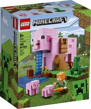 LEGO Minecraft The Pig House Dollhouse Alex Creeper &amp; Pigs Building Set ... - $110.95