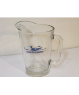 LEAR JET Glass Pitcher Water Cocktails 7.5&quot; Aviation Collectible Learjet - £59.27 GBP