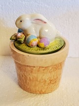 Ceramic bunny and eggs trinket dish - £3.95 GBP