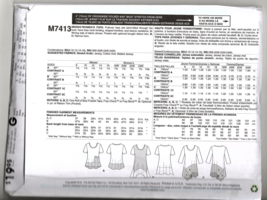 McCall&#39;s M7413 Womens 18W to 24W Tops and Tunics Asymmetrical  Sewing Pa... - $14.81