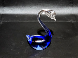 Hand Blown Art Glass MURANO Italy Italian Swan Bird Statue - Possibly Cr... - $28.98
