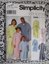 Simplicity 0637 Unisex, Child&#39;s, Teens &amp; Adults Robe &amp; Belt Pattern NEW - £10.05 GBP