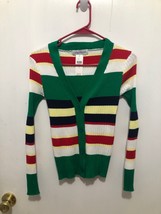NWT Anthropologie Eugenia Cardigan Striped V Neck Sweater SZ Small Retails $98 - £23.34 GBP