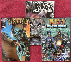 Cryptic Writings of MEGADEATH &amp; KISS Psycho Circus. Chaos/Image-Comic Lot 1997 - £26.67 GBP