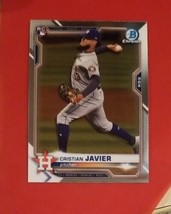 2021 Bowman Chrome Cristian Javier Rookie Rc #80 Houston Astros Free Shipping - £1.59 GBP