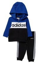 adidas Cotton Fleece Jacket and Jogger 2-Piece Set Infant and Toddler Black, 9M - £23.01 GBP