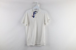 NOS Vtg 90s Streetwear Mens Small Blank Short Sleeve Henley T-Shirt White USA - £35.52 GBP
