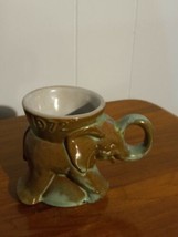 Vintage Frankoma Elephant Mug GOP Political 1972 Prairie Green - £11.59 GBP