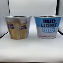 Bud Light Beer Bucket/Ice Bucket Anheuser-Busch Inc Bud Light Seltzer Set Of 2 - £18.78 GBP