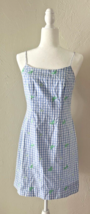 Lilly Pulitzer Y2K 90s Women&#39;s Blue Gingham Butterflies Preppy Sun Dress... - $116.62