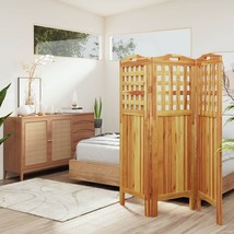  3-Panel Room Divider 47.8"x0.8"x45.3" Solid Wood Acacia - $2,700.90 MXN