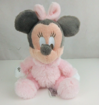 Disney Minnie Mouse Pink Fuzzy Super Soft Chime Rattle 10&quot; Plush - £7.72 GBP