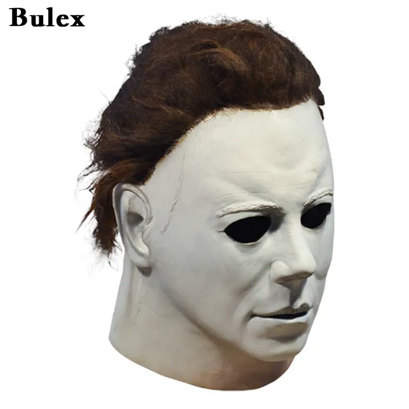 8 michael myers mask horror cosplay costume latex masks halloween props for adult white thumb200