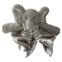 Elephant Lovey Bearington Baby Lil Spout Snuggler Gray Security Blanket Satin - £21.54 GBP