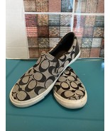 Coach Alegra Womens Signature Monogram Black Slip On Shoes Size 6 - $75.46 CAD