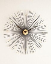 NEW Horchow Retro Mid Century Modern Seth Style Starburst Sunburst Wall Clock - £224.20 GBP