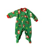 Carters Infant Baby Sizze 3 Months Fleece 1 Piece Footed Pajamas Santa F... - $9.89