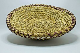 Moroccan Basket Woven Bamboo Vintage Traditional Natural Handmade  Decor - $19.79