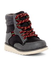 OshKosh Hunter Boots Grey Gray Shoes Boys 6 8 Casual Play Fashion Lace Up New - £29.01 GBP