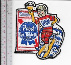 Beer Surfing Pabst Blue Ribbon Blond &#39;Cool Blue&#39; Surfer 1970&#39;s Promo Patch  - £7.85 GBP