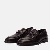 Amsterdam Black Bit Loafer Men Shoe image 2