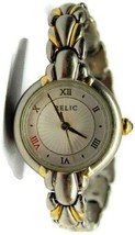 Relic By Fossil 50M WR Silver Gold Tone Watch Analog Quartz New Battery - £15.77 GBP