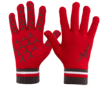 Mizuno Knit Gloves Soccer Training Running Cycling Support Glove Red 32J... - $39.50
