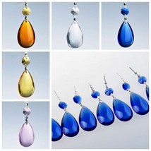 10pcs Chandelier Glass Crystals Lamp Prisms Parts Hanging 2&#39;&#39; Drops Pendants DIY - £12.45 GBP
