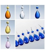 10pcs Chandelier Glass Crystals Lamp Prisms Parts Hanging 2&#39;&#39; Drops Pend... - £12.66 GBP