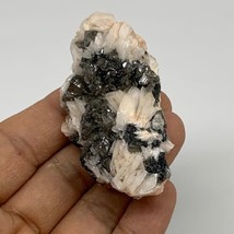 144.1g, 2.6&quot;x1.2&quot;x1.4&quot;, Barite With Cerussite on Galena Mineral Specimen... - $28.34